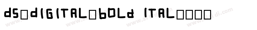 DS-Digital-Bold Ital字体转换